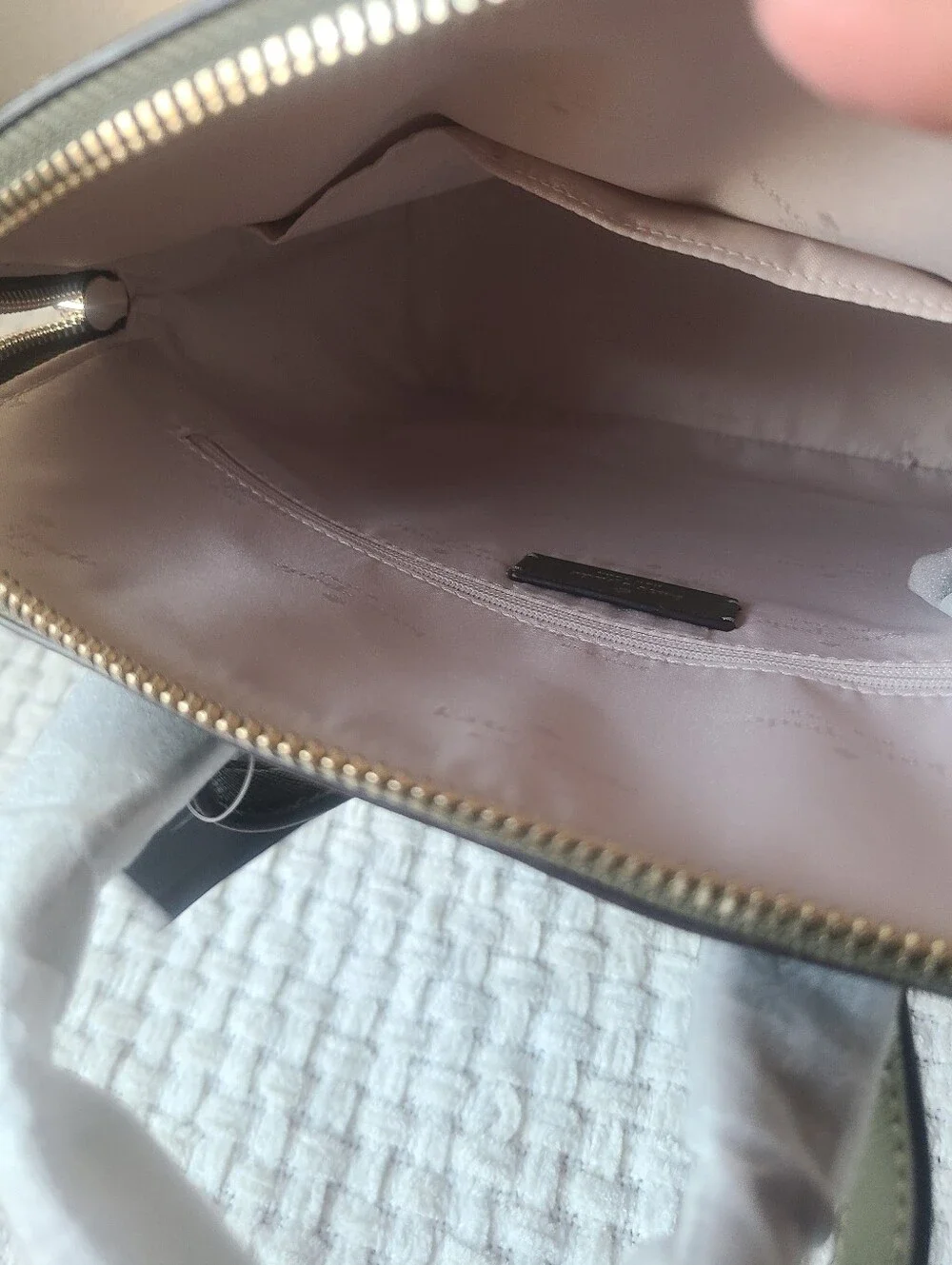 Kate Spade New York Olive Green Dome Backpack Saffiano Leather